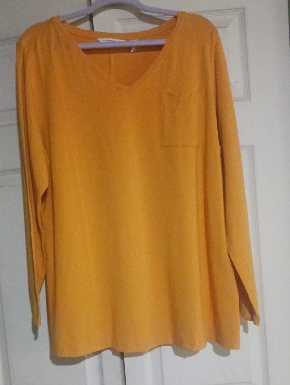 Isaac Mizrahi Live! Golden Yellow Crewneck Tunic Tee Top